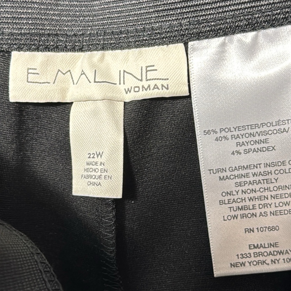 Emaline‎ Pants Pull On Checked Straight Leg Stretch in Size 22W  NWT - Picture 15 of 15